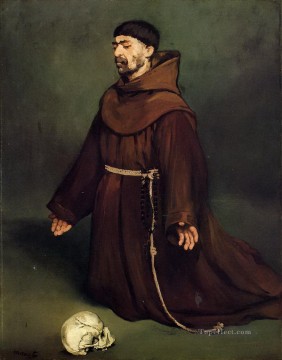 エドゥアール・マネ Painting - 祈りを捧げる修道士 エドゥアール・マネ